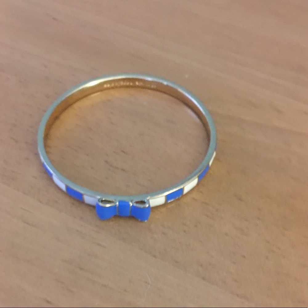 Blue and white Bow Bangle